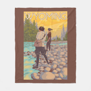 Couverture Polaire Les femmes pilotent la pêche - Wyoming