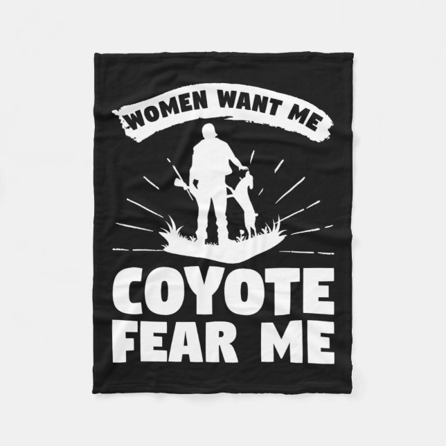 Couverture Polaire Les Femmes Veulent Moi Coyote Craindre Moi Coyotes (Devant)