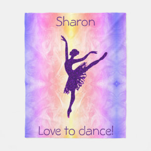 Couverture Polaire Les filles aiment danser Ballerina Personnalisé
