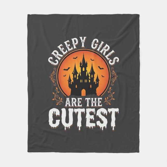 Couverture Polaire Les Filles Flippantes Sont Le Design De Halloween  (Devant)