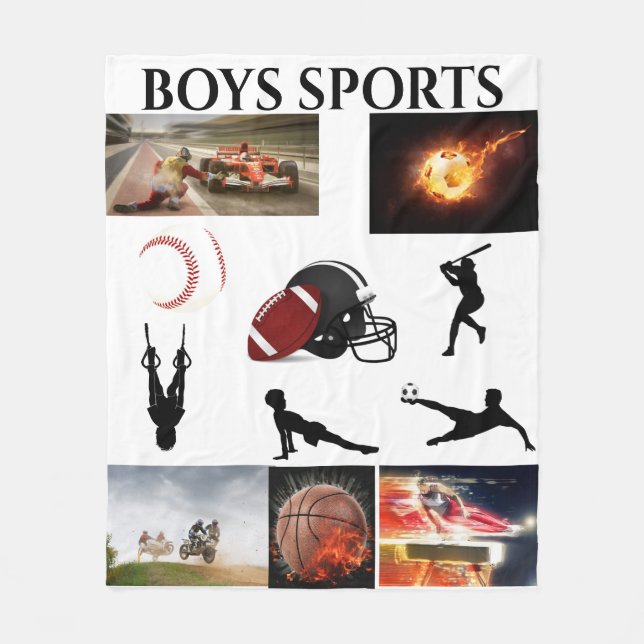 COUVERTURE POLAIRE LES GARÇONS SPORTIFS FLECENT BLANKET. (Devant)