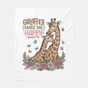 Couverture Polaire Les girafes me rendent heureux, design de chemise