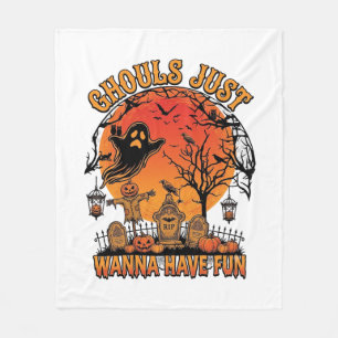 Couverture Polaire Les goules veulent juste s'amuser Halloween Spooky