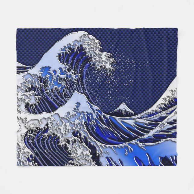 Couverture Polaire Les grands Hokusai Wave styles modernes (Devant (Horizontal))