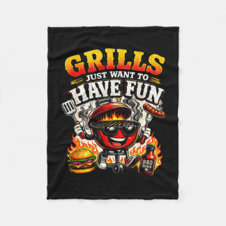 Couverture Polaire Les grills veulent s'amuser maître de grill de bar