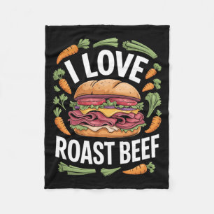 Couverture Polaire Les hommes aiment le sandwich au rôti de boeuf Hum