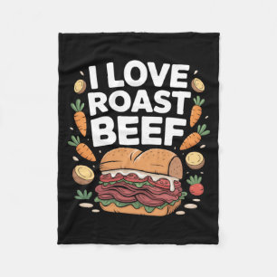 Couverture Polaire Les hommes aiment le sandwich de rôti de boeuf Via