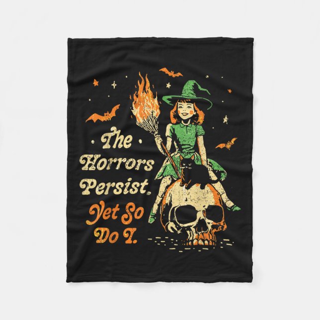 Couverture Polaire Les Horreurs Persistent Funny Halloween Pourtant,  (Devant)