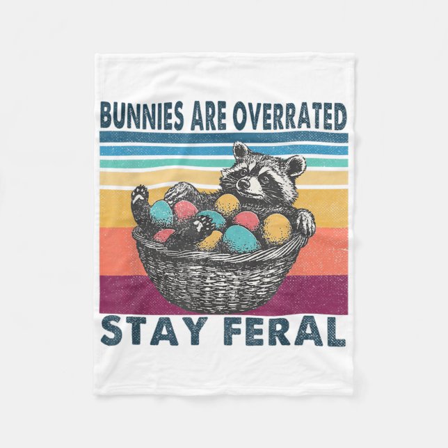 Couverture Polaire Les lapins Sont Surclassés Séjour Feral Funny Pâqu (Devant)