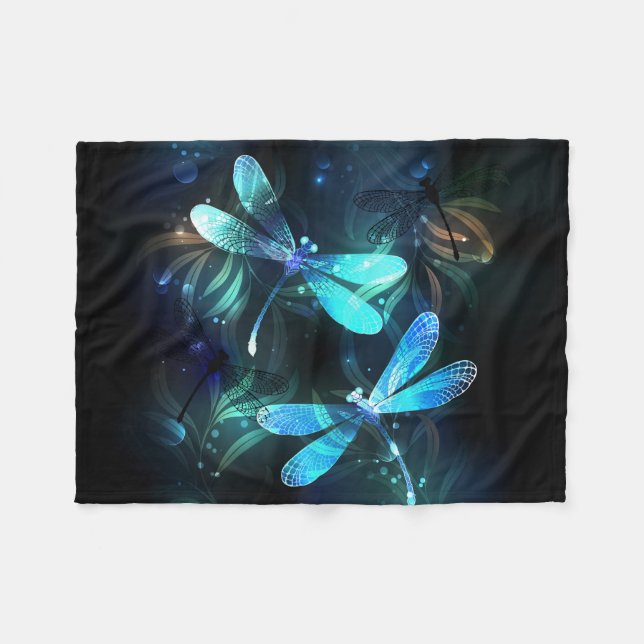 Couverture Polaire Les libellules du lac (Devant (Horizontal))