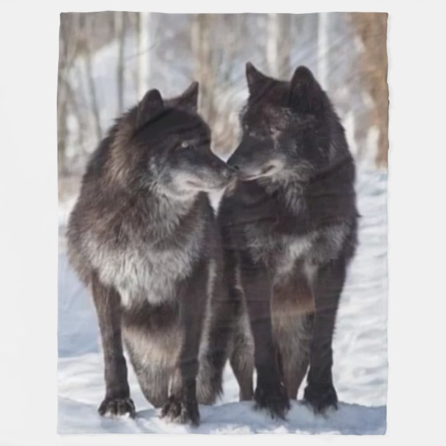 COUVERTURE POLAIRE LES LOUPS NOIRS (Devant)