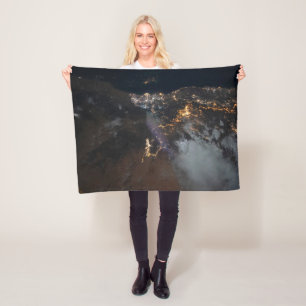 Couverture Polaire Les Lumières De La Ville De Jazan Et De Ses Banlie
