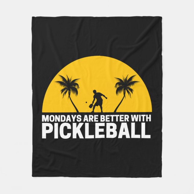 Couverture Polaire Les Lundi De Pickleball Sont Meilleurs Avec Pickle (Devant)