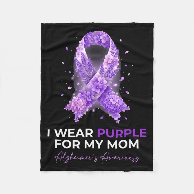 Couverture Polaire Les mamans maman portent du violet pour la maladie (Devant)