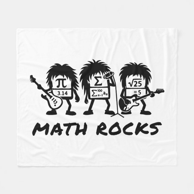 Couverture Polaire Les maths, c'est rock Humour sur le groupe de rock (Devant (Horizontal))