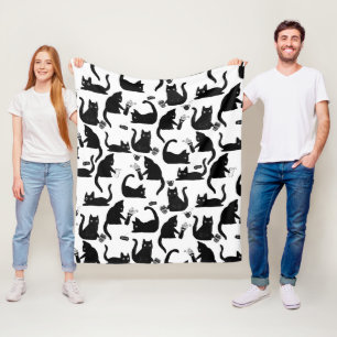 Couverture Polaire Les mauvais chats frappent des trucs sur