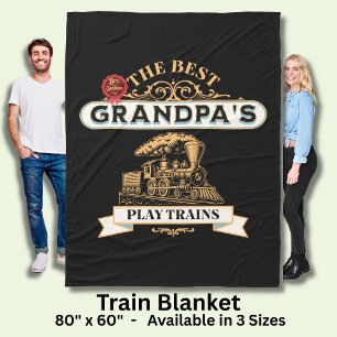 Couverture Polaire Les Meilleurs Grandpas Jouer Trains Moteur à vapeu