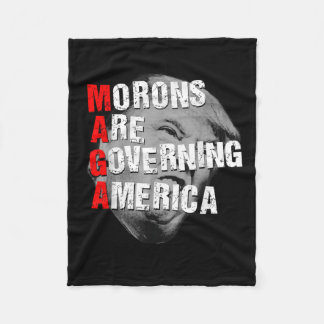 Couverture Polaire Les Morons dirigent l'Amérique Trump drôle 2025