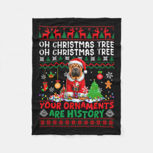 Couverture Polaire Les ornements d'arbre de Noël sont histoire Sweate