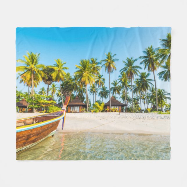 Couverture Polaire Les pavillons de la station touristique sur la (Devant (Horizontal))