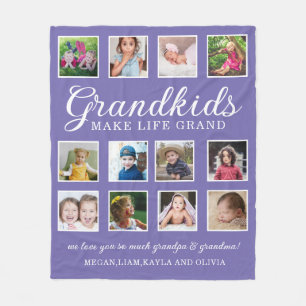 Couverture Polaire Les petits-enfants font la vie Grand Citation 12 P