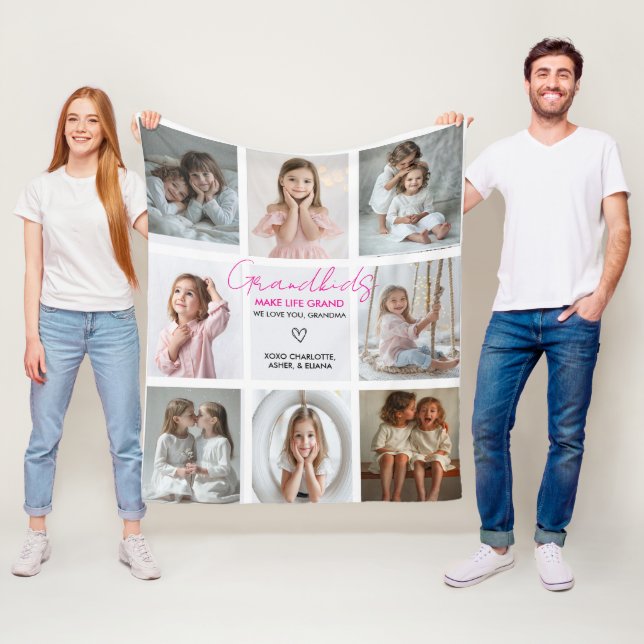 Couverture Polaire Les petits-enfants font la vie Grand-grand-grand-g (En situation)