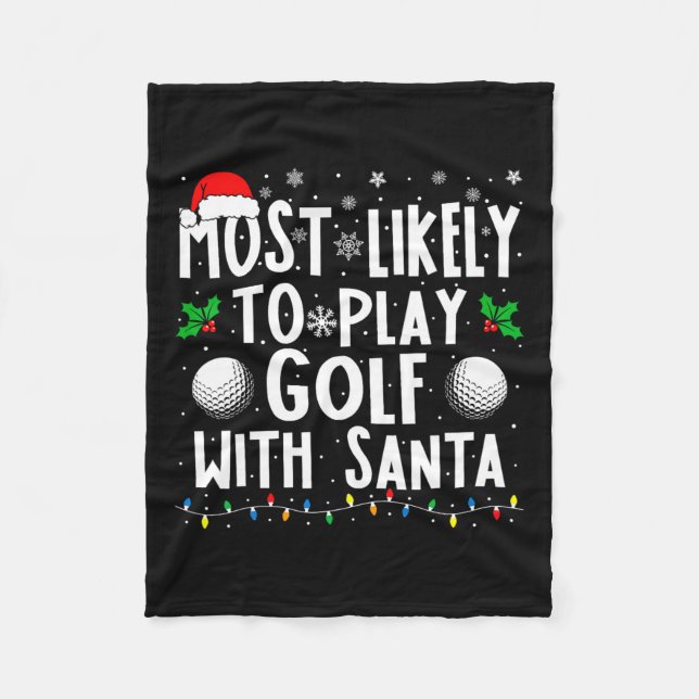 Couverture Polaire Les Plus Probables À Jouer Golf Avec Père Noël Fam (Devant)