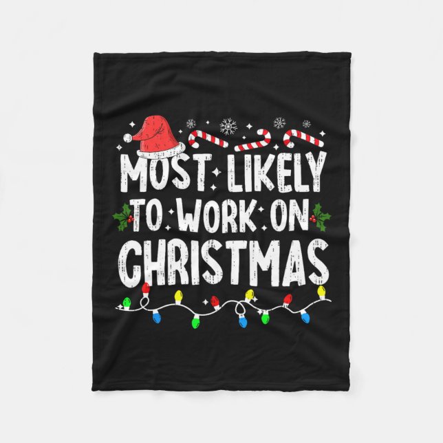 Couverture Polaire Les Plus Susceptibles De Travailler Noël Famille D (Devant)