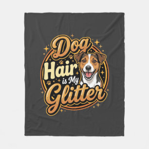 Couverture Polaire Les poils de chien sont mes paillettes de J'adore