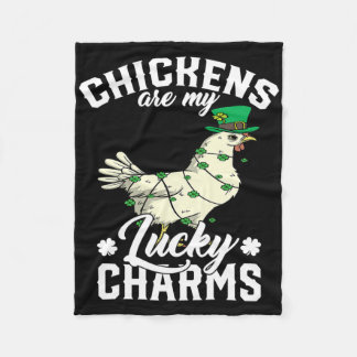 Couverture Polaire Les poulets sont mes porte-bonheur St Patrick's Da
