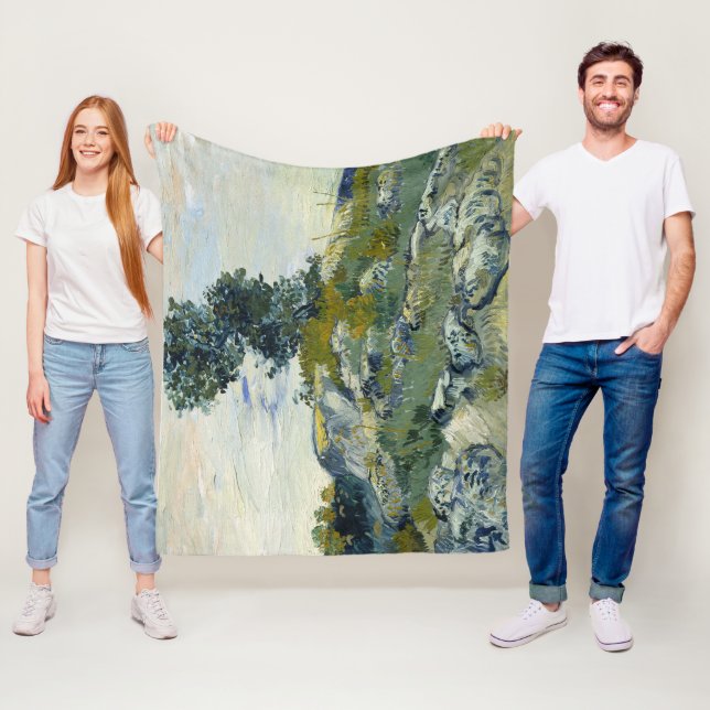 Couverture Polaire Les Roches Vincent van Gogh  (En situation)