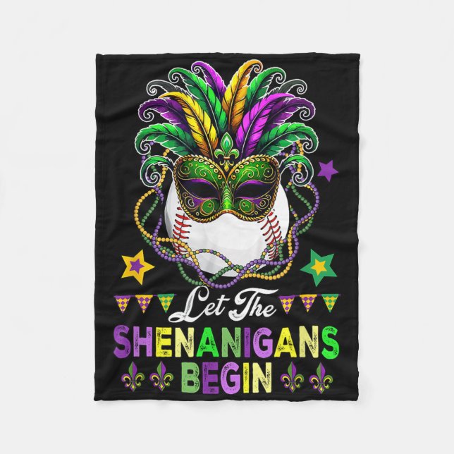 Couverture Polaire Les Shenanigans Commencent Le Bal De Baseball Mard (Devant)
