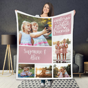 Couverture Polaire Les soeurs font le parfait meilleur collage photo