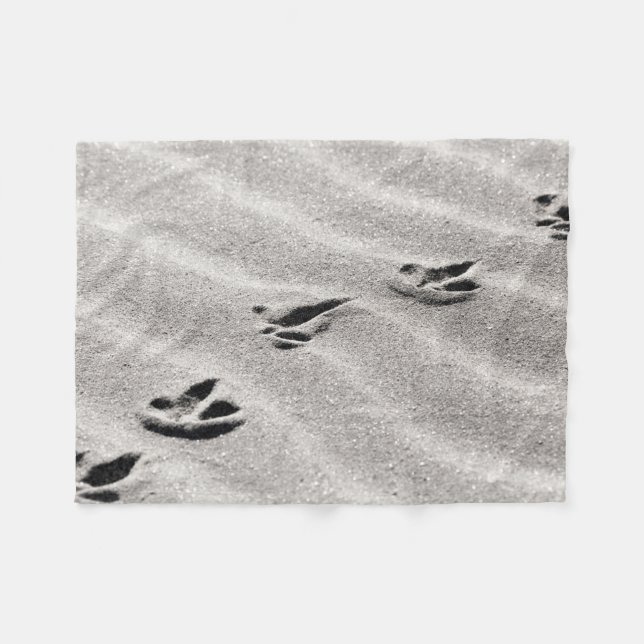 Couverture Polaire Les traces dans la nature du sable Photo (Devant (Horizontal))