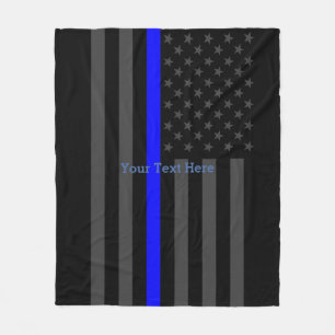 Couverture Polaire Les USA noirs personnalisés par Blue Line minces