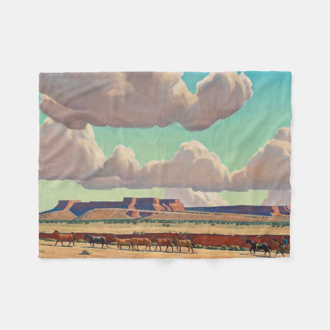 Couverture Polaire Les vastes terres de Navajo par Maynard Dixon (Devant (Horizontal))