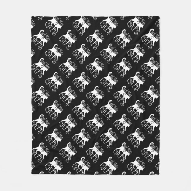 Couverture Polaire Les vrais hommes aiment les chats Jazzy Style (Devant)