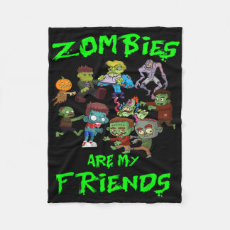 Couverture Polaire Les zombies sont mes amis Halloween