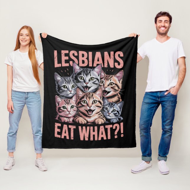 Couverture Polaire Lesbiennes Mangent Quoi Drôle Chat Lesbienne Fiert (En situation)