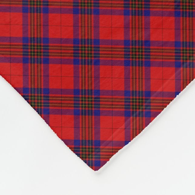 Couverture Polaire Leslie tartan rouge bleu violet plaid (Coin)