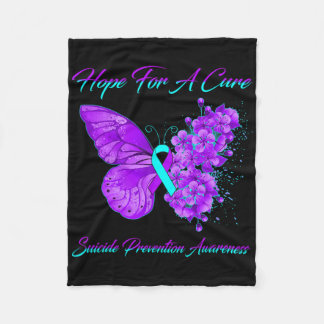 Couverture Polaire L'Espoir Des Papillons Pour Une Prévention Cure Du