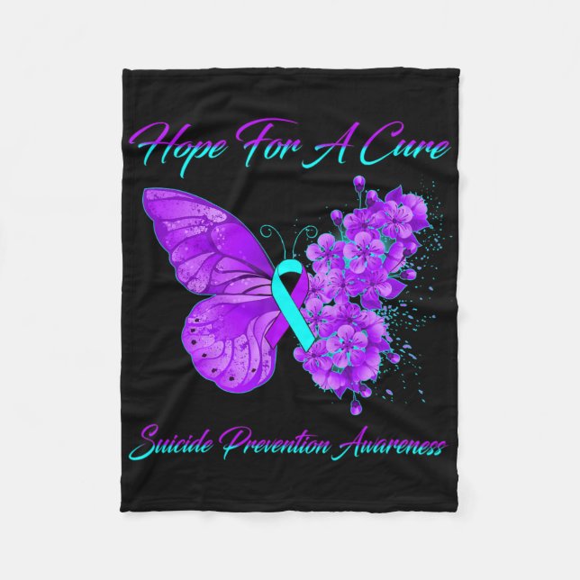 Couverture Polaire L'Espoir Des Papillons Pour Une Prévention Cure Du (Devant)