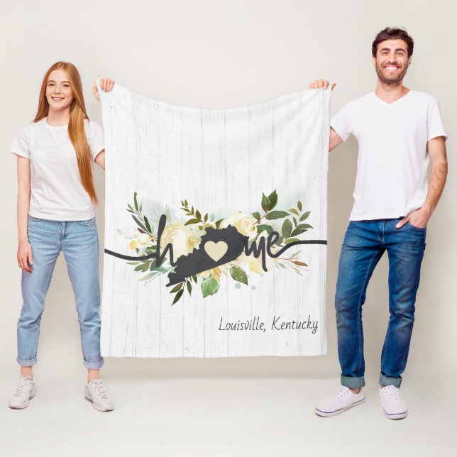 Couverture Polaire L'État du Kentucky Personnalisé votre ville natale (En situation)