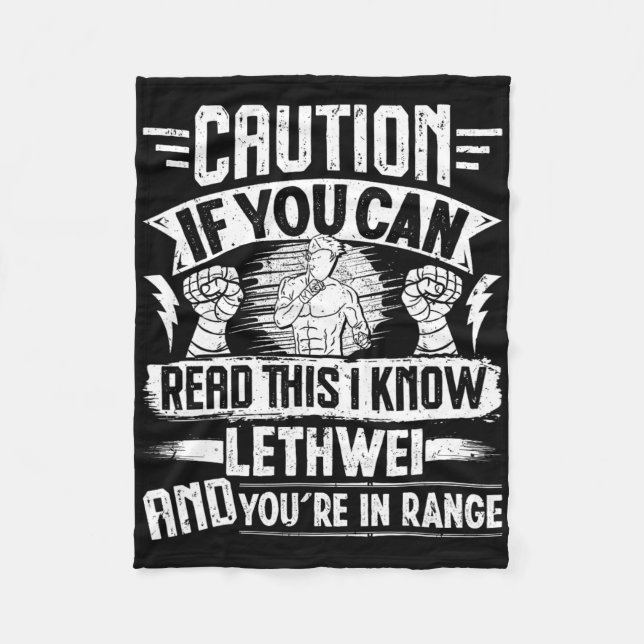 Couverture Polaire Lethwei Warrior Myanmar Boxing Training Burmese Bo (Devant)