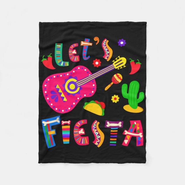 Couverture Polaire Lets Fiesta 5 Cinco De Mayo Pour Femmes Hommes Gar (Devant)