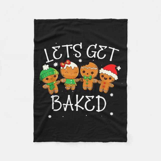 Couverture Polaire Let's Get Baked Cookie Baking Team Gingerbread Chr (Devant)