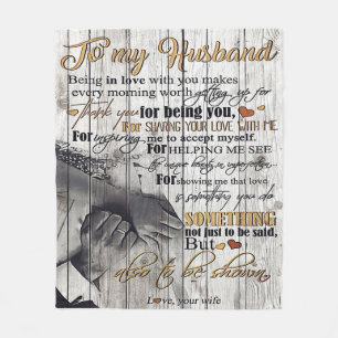 Couverture Polaire Letter To My Husband , Lovely Quotes Gift
