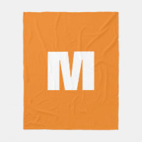 Lettre initiale Monogramme Style moderne Orange Bl