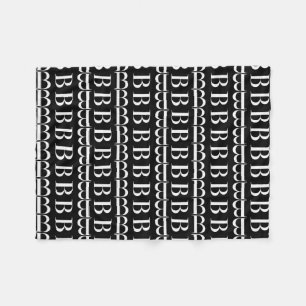 COUVERTURE POLAIRE LETTRE INITIALE MONOGRAPHIQUE B