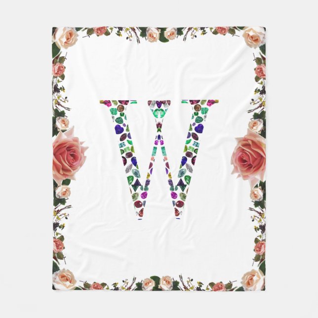 Couverture Polaire Lettre initiale W (Devant)